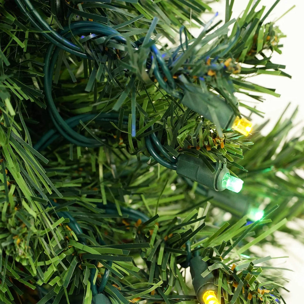 2' Pre-Lit Medium Mixed Classic Pine Artificial Christmas Tree - Multicolor LED Lights