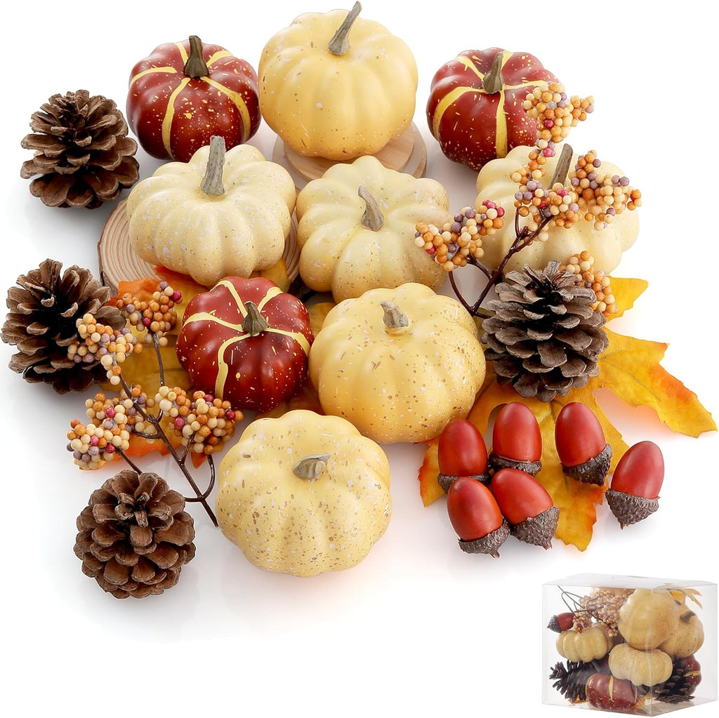 Fall Harvest Pumpkin Bowl Filler Set (23 Pieces)
