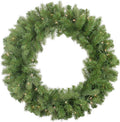 Pre-Lit Noble Fir Christmas Wreath, 30 Inch, Clear Lights