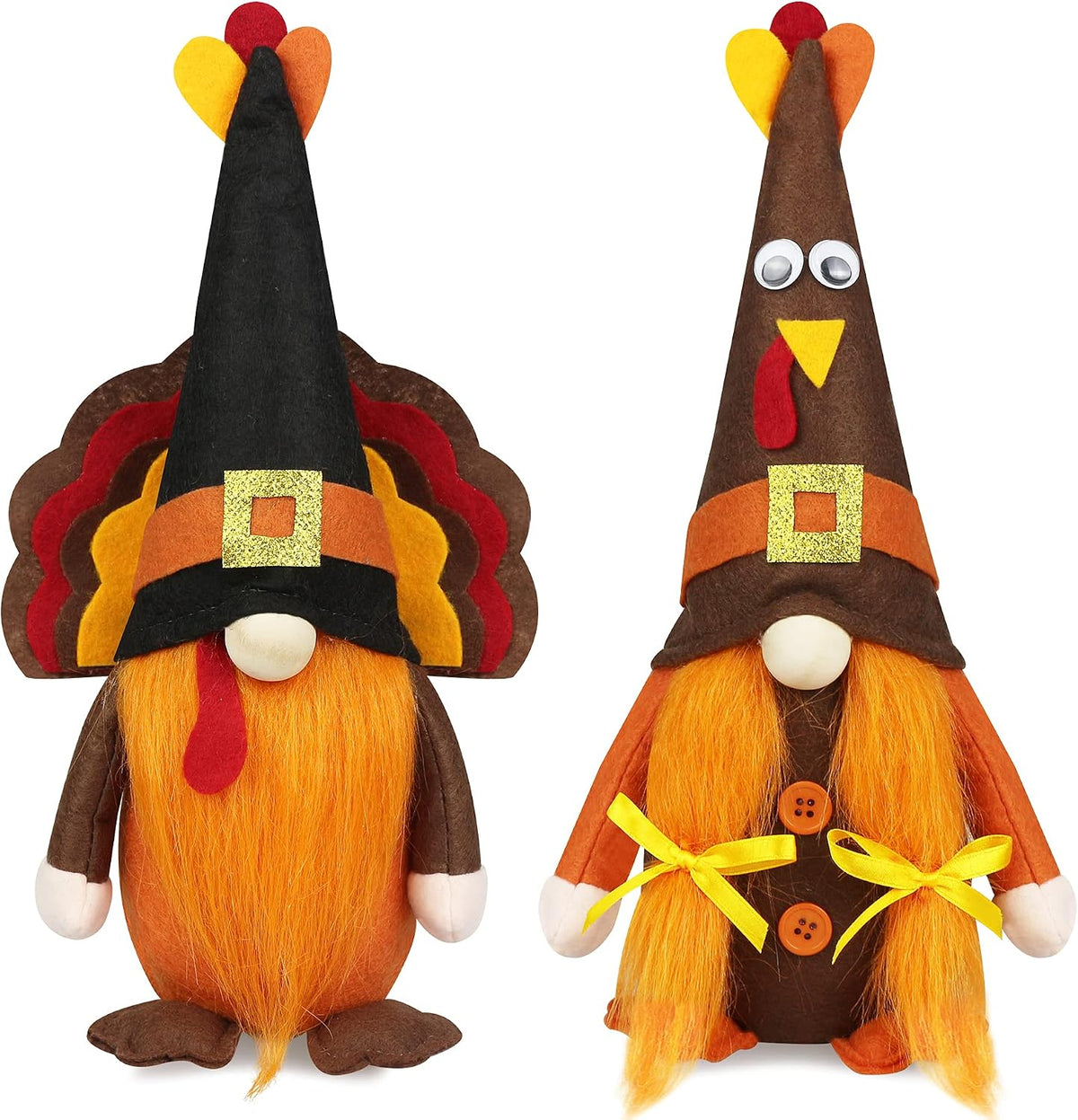 Mr. and Mrs. Turkey Thanksgiving Gnomes (Set of 2)
