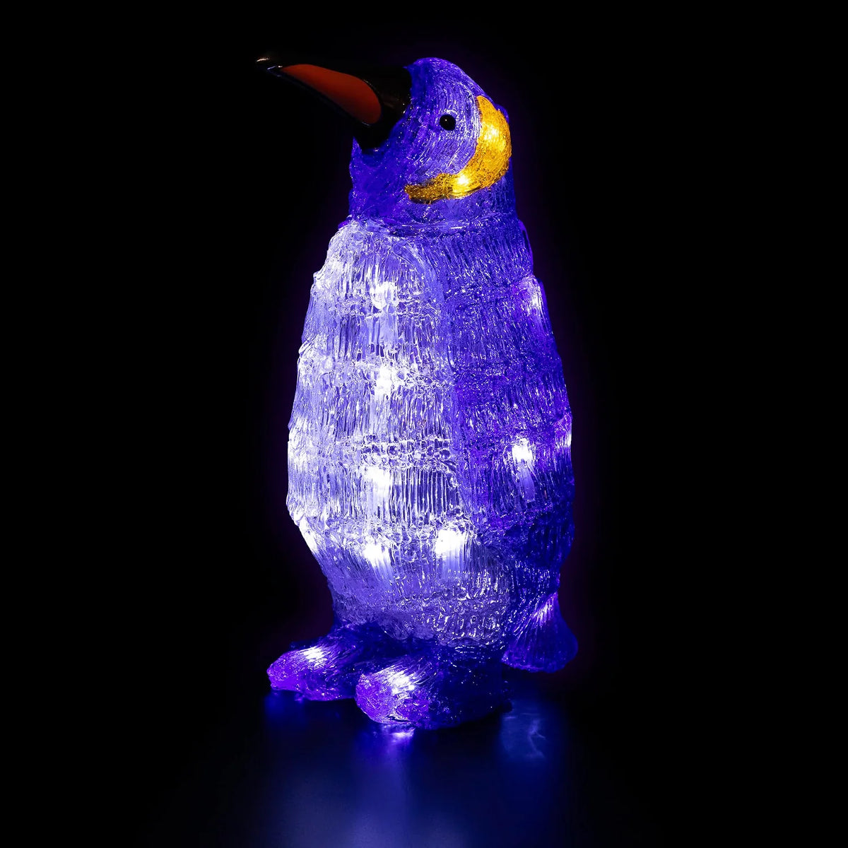 Lighted Commercial Grade Acrylic Penguin Christmas Display Decoration, 12.5", Blue