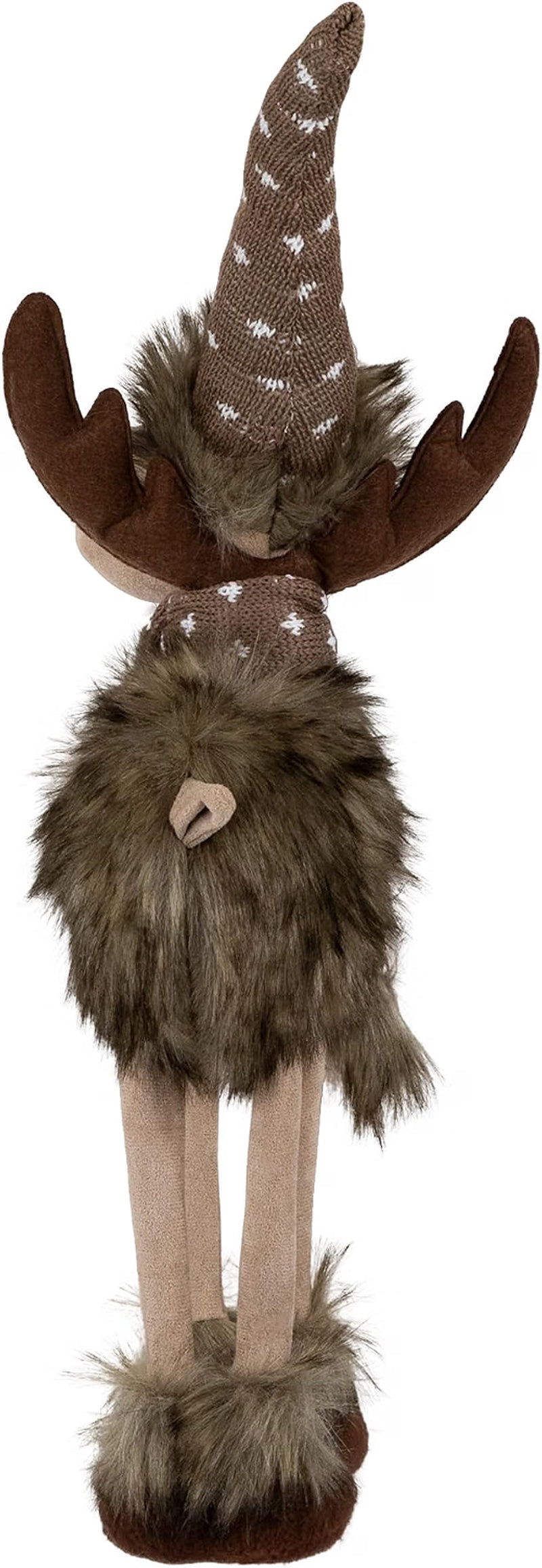 Standing Four Legged Moose Christmas Figure - 19" - Brown and White