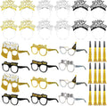 New Year's Eve Party Pack: Glasses, Crowns & Blowers, 36 Pieces