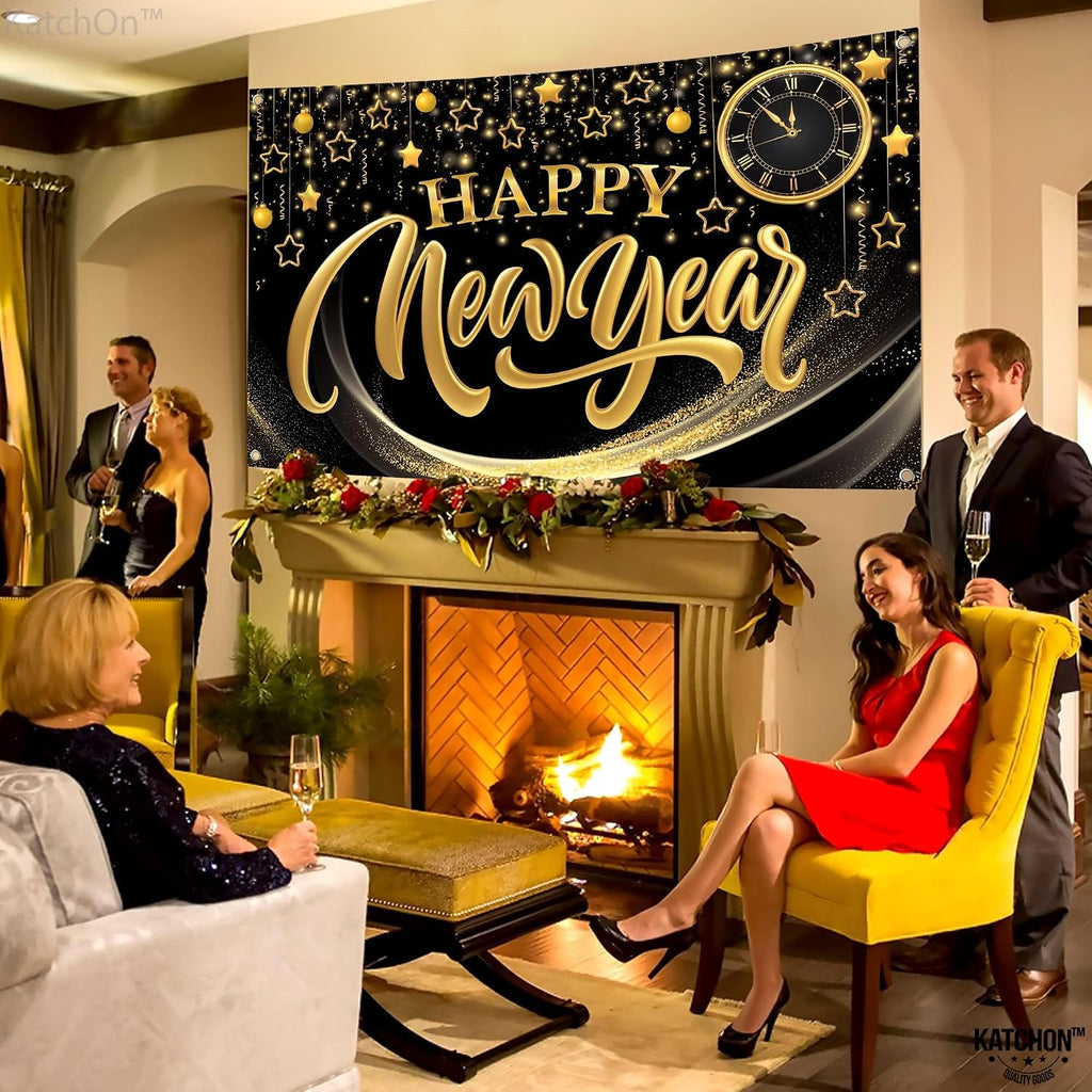 Happy New Year Banner 72X44 Inch