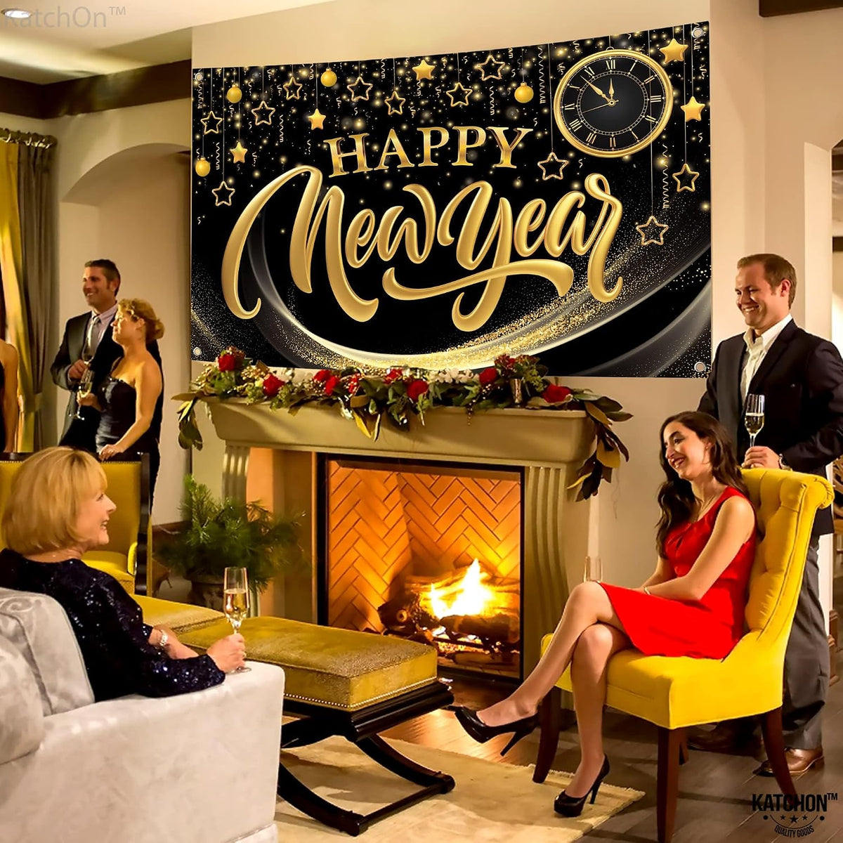 Happy New Year Banner 72X44 Inch