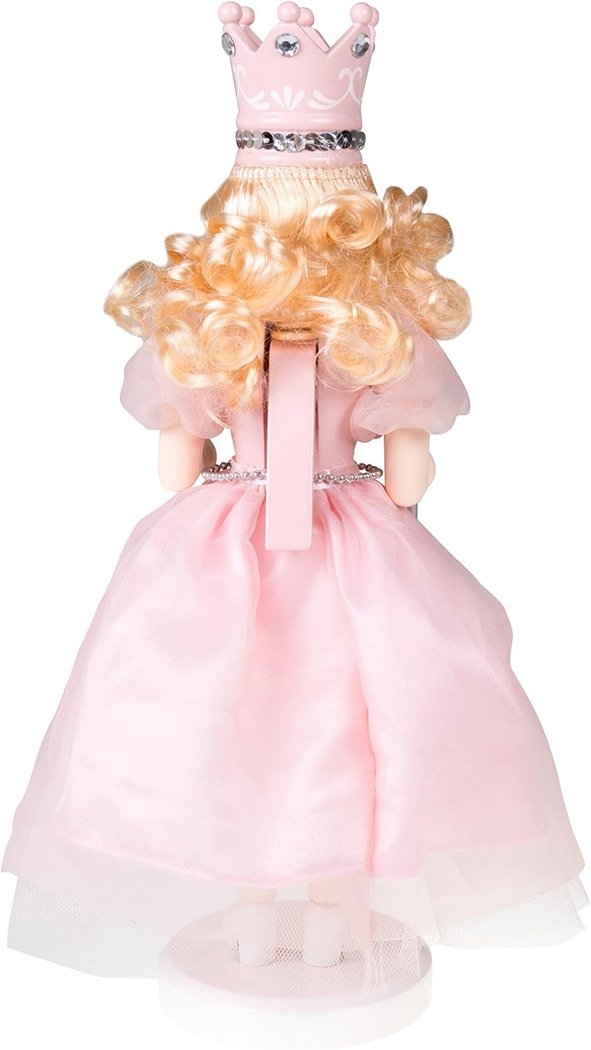 Sugar Plum Fairy 14 Inch Traditional Wooden Nutcracker, Festive Christmas Décor for Shelves and Tables