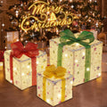 Lighted Christmas Gift Boxes, Set of 3