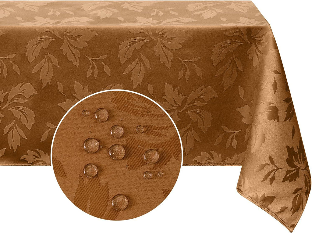 Fall Jacquard Rectangle Tablecloth, Thanksgiving Dining Decor