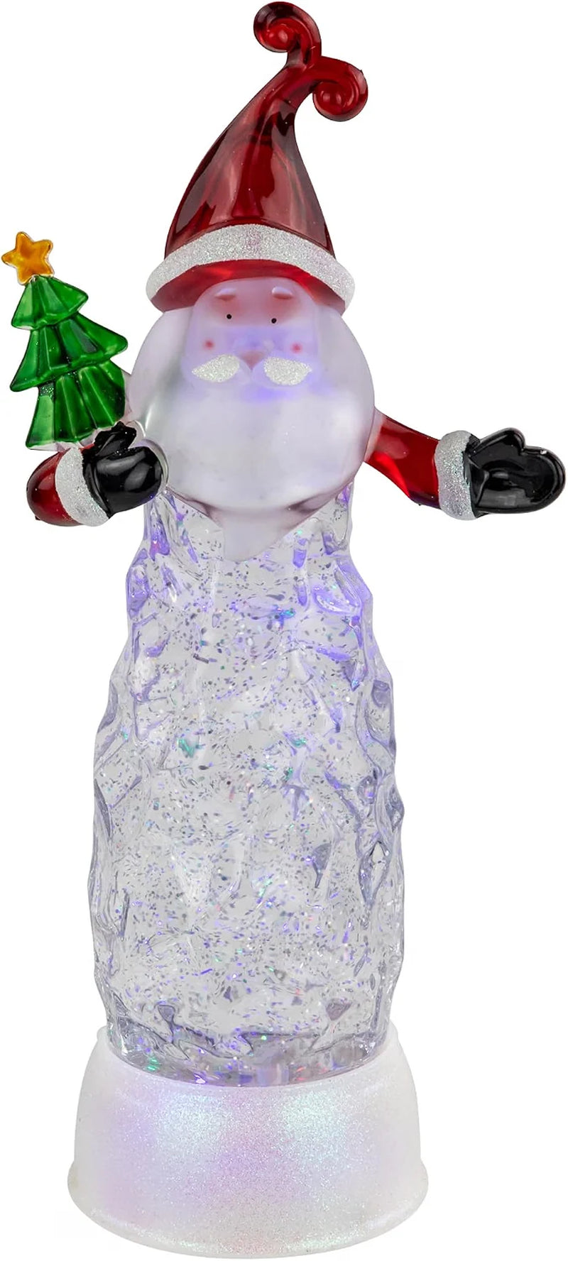 LED Lighted Acrylic Christmas Snow Globe, 12 Inch