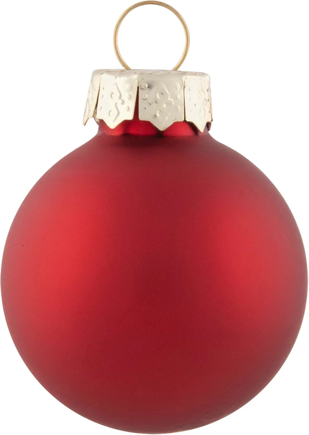 40Ct Shiny Glitter and Matte Red Glass Ball Christmas Ornament Set - 1" - 2.5"