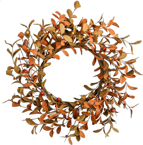 20" Eucalyptus and Berry Fall Wreath for Front Door