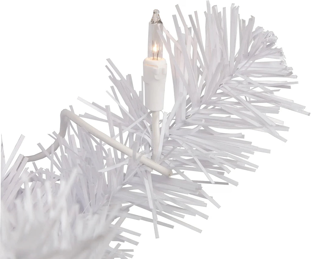 24" Pre-Lit White Iridescent Mixed Pine Artificial Christmas Wreath - Clear Lights