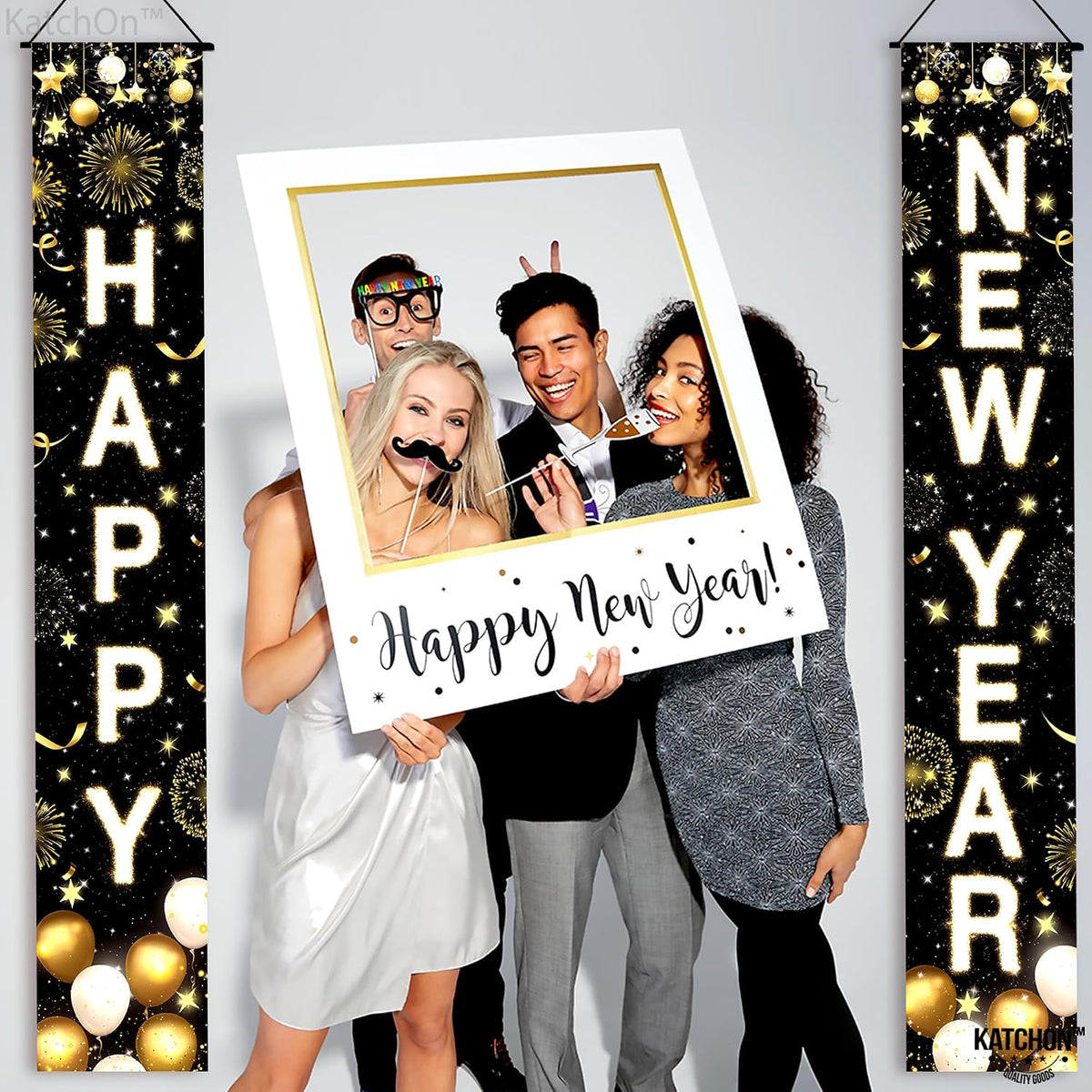 Happy New Year Banner 72X12 Inch