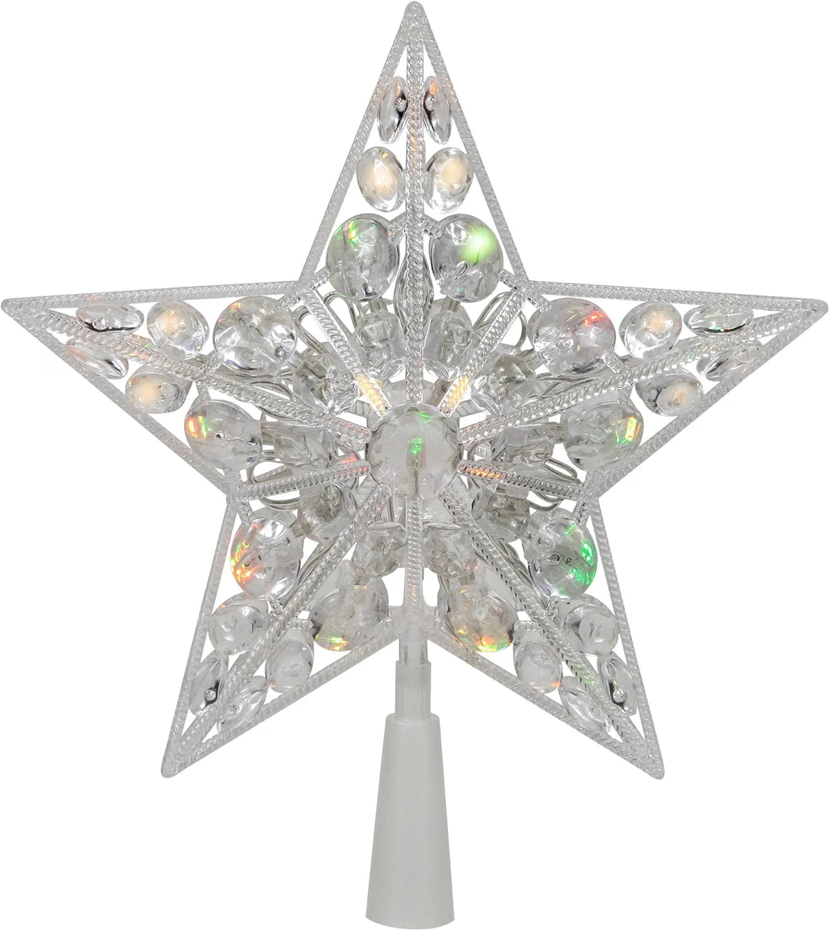 Color-Changing LED Jeweled Star Tree Topper, 9.5 Inch
