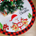 Red and Black Buffalo Plaid Santa Tree Skirt, 48 in