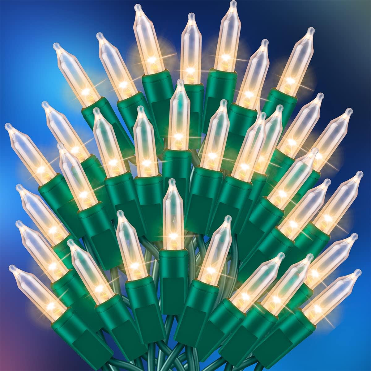 Warm White Christmas Mini Lights, 100 Count, 19.6 ft