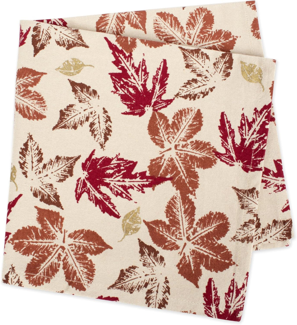 Rustic Autumn Leaves Kitchen Collection Thanksgiving & Fall Table Décor, Napkin Set, 20X20, 6 Piece