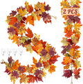 11.8FT 2Pack Fall Garland for Thankgiving Decorations for Home Mantle Decor