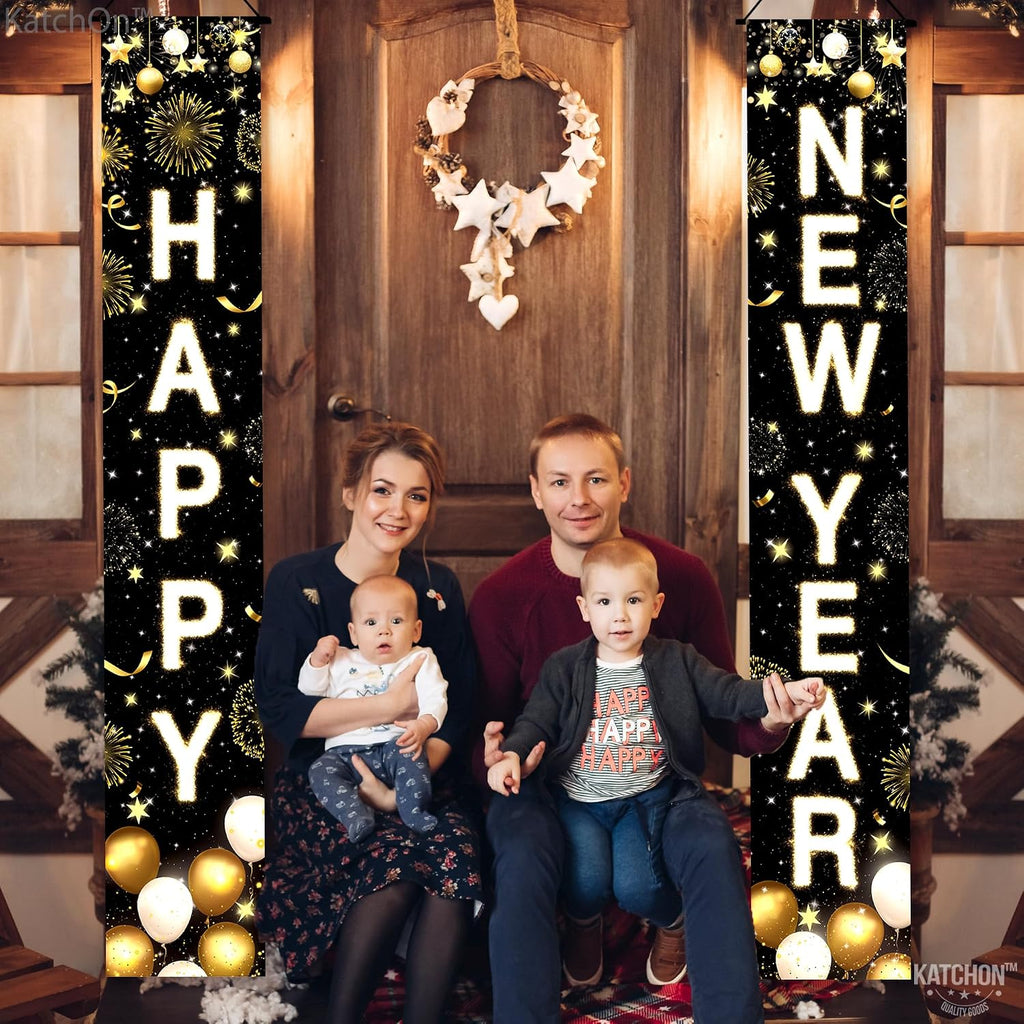Happy New Year Banner 72X12 Inch