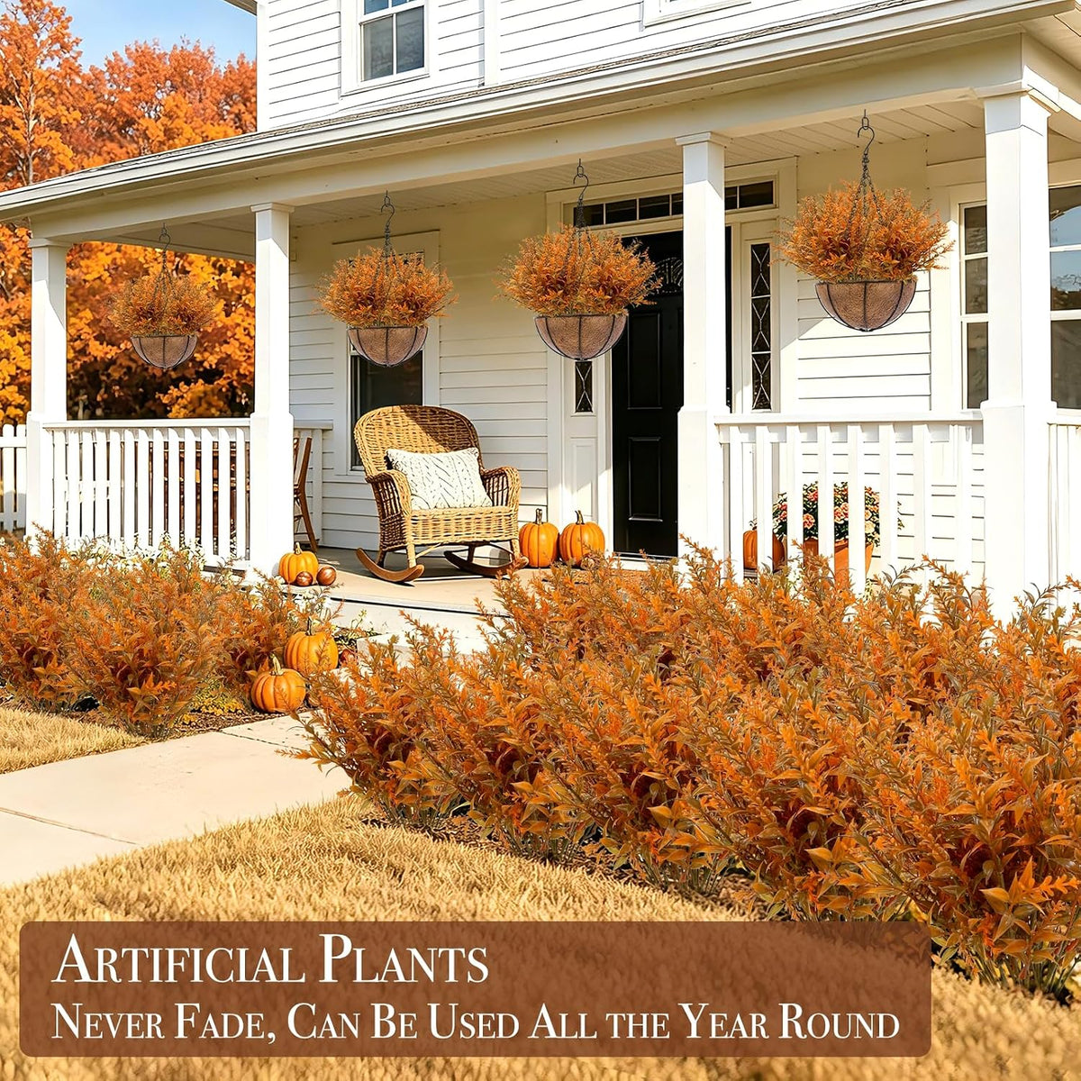20 Bundles Artificial Fall Flowers for Outdoors Fall Decorations