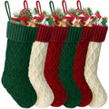 Knitted Christmas Stockings, 18 Inch, Set of 6
