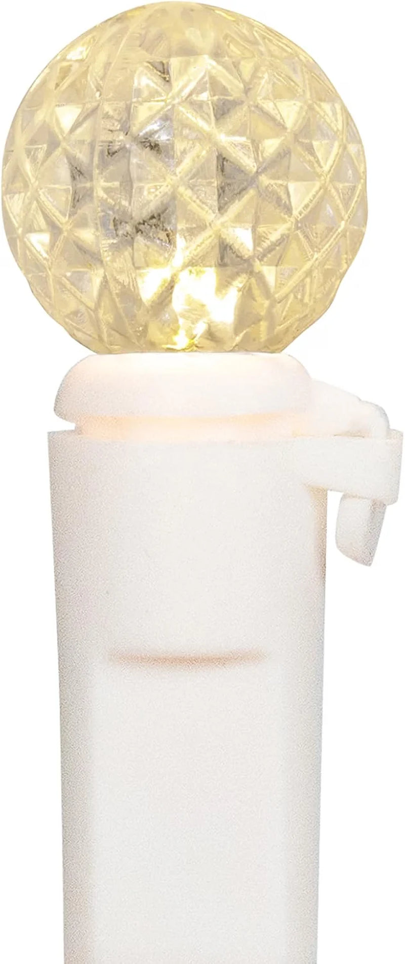 LED G12 Berry Faceted Christmas Lights - Warm White - 15.9' White Wire - 50Ct