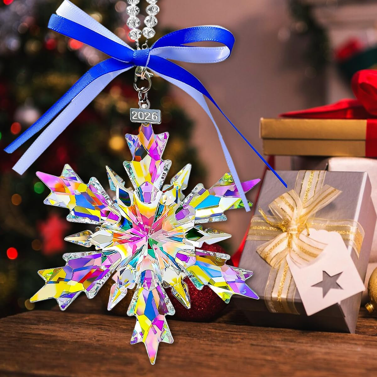 Crystal Christmas Ornaments 2026, Glass Snowflake Ornament,Beautiful Unique