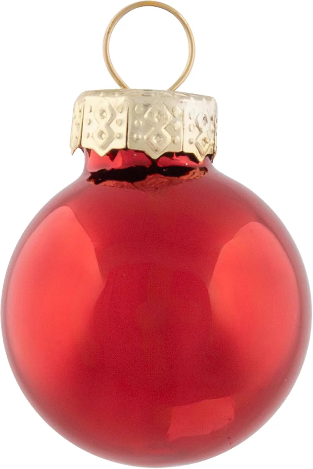 40Ct Shiny Glitter and Matte Red Glass Ball Christmas Ornament Set - 1" - 2.5"