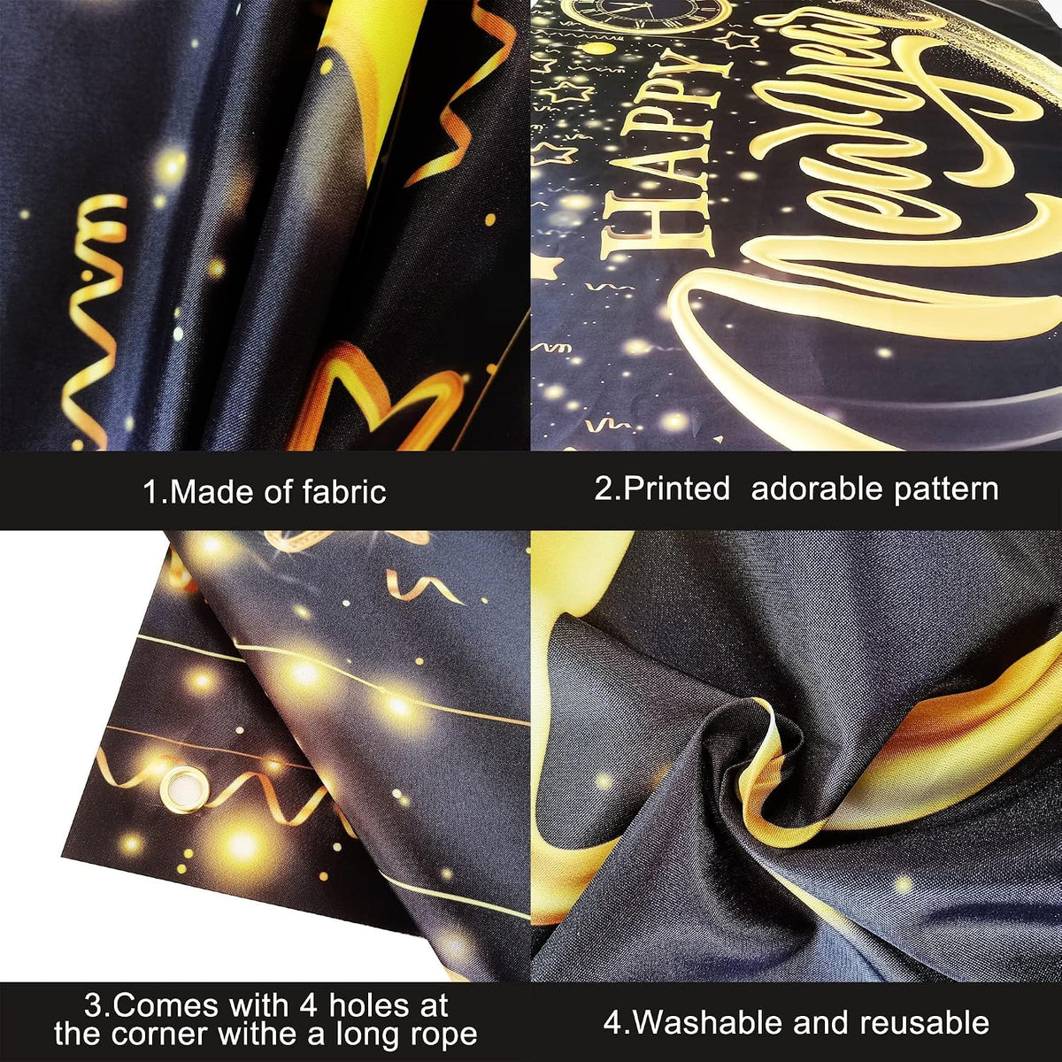 Happy New Year Banner 72X44 Inch