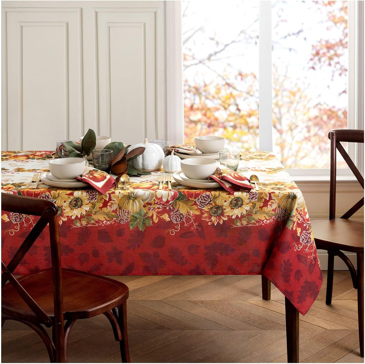 Swaying Leaves Fall Tablecloth (52 x 70 in)