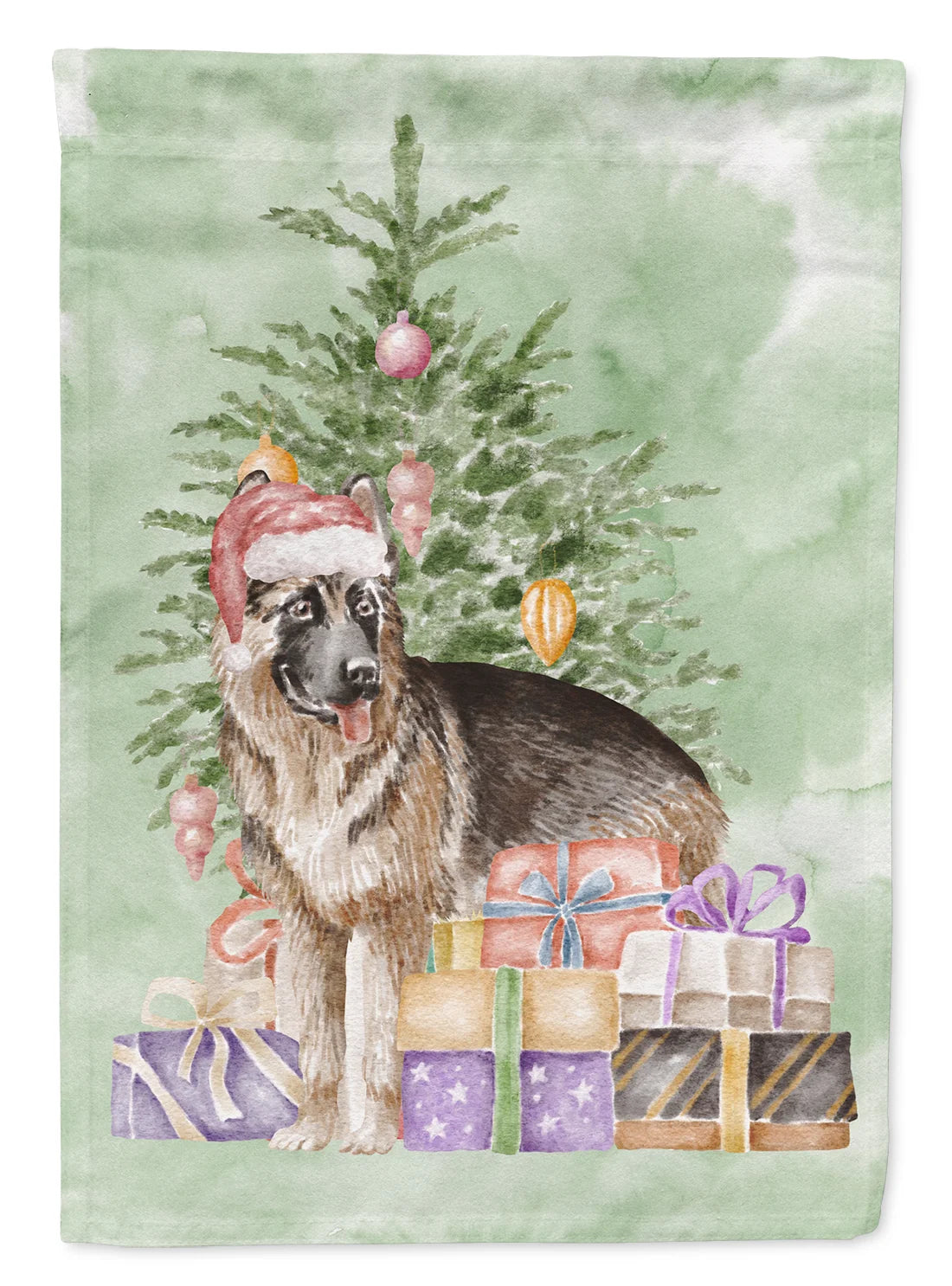 German Shepherd Christmas Garden Flag