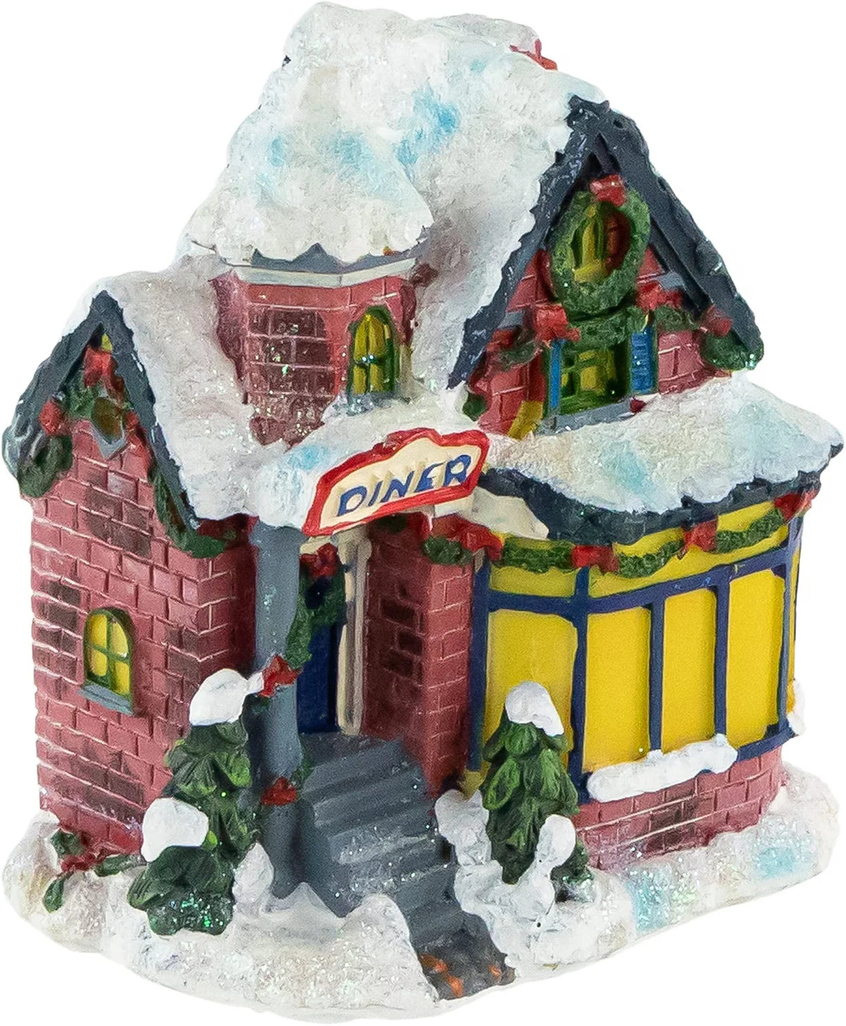 Snowy Diner Christmas Village Building Decoration - 4"