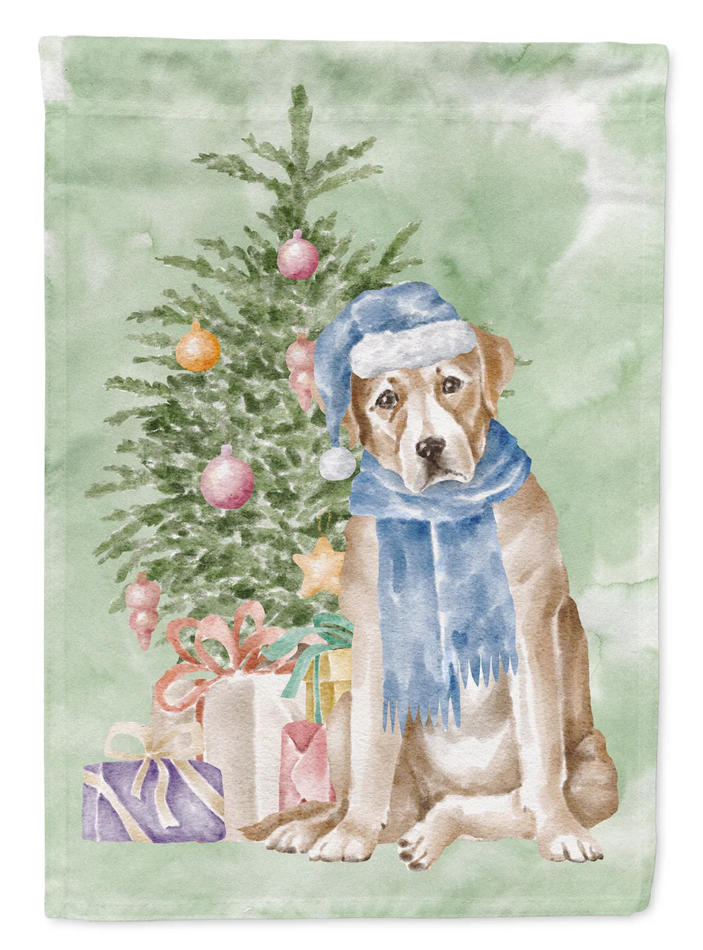 Yellow Labrador Christmas Garden Flag