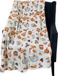 Pumpkin Spice Fall Fleece Throw Blanket (50 x 70 in)
