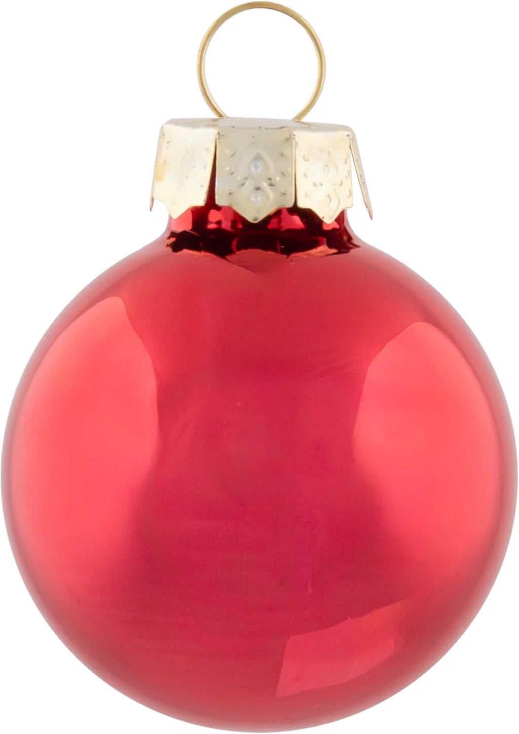 40Ct Shiny Glitter and Matte Red Glass Ball Christmas Ornament Set - 1" - 2.5"