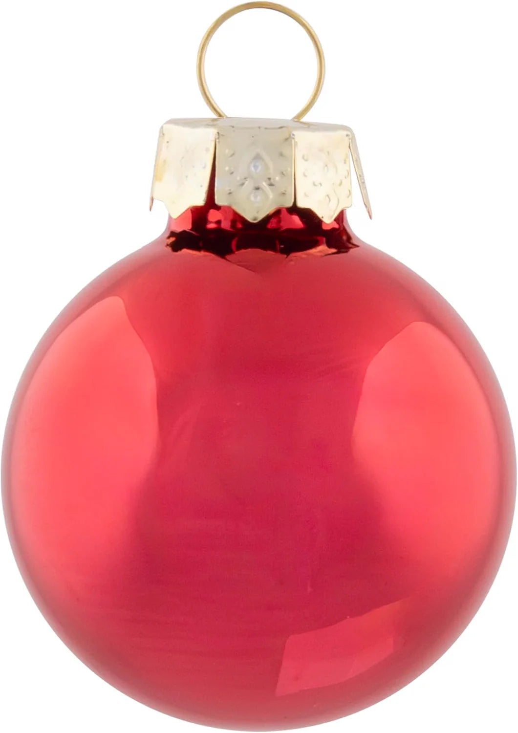 40Ct Shiny Glitter and Matte Red Glass Ball Christmas Ornament Set - 1" - 2.5"