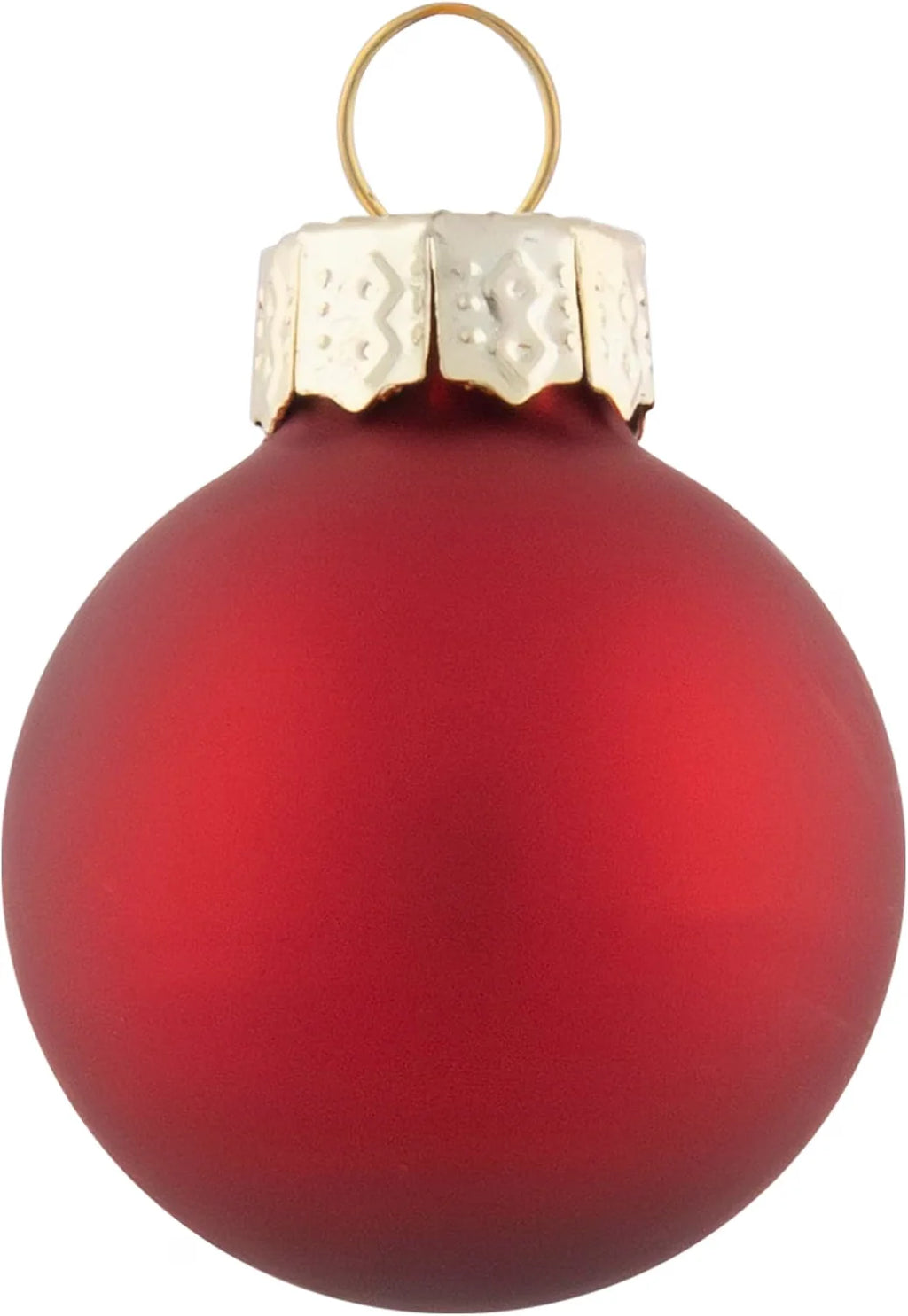 40Ct Shiny Glitter and Matte Red Glass Ball Christmas Ornament Set - 1" - 2.5"