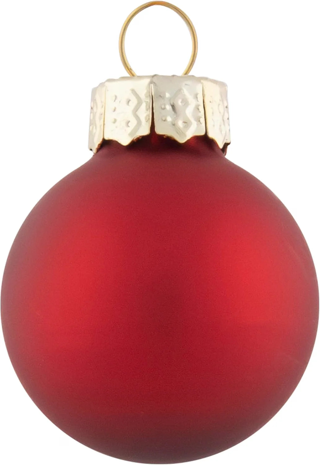 40Ct Shiny Glitter and Matte Red Glass Ball Christmas Ornament Set - 1" - 2.5"