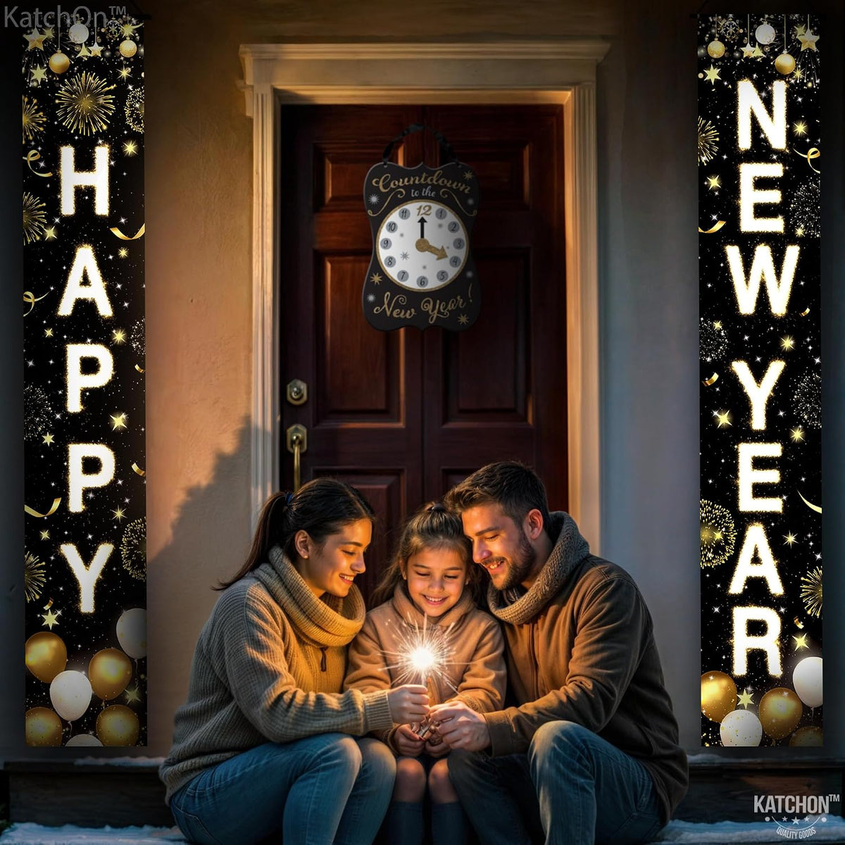 Happy New Year Banner 72X12 Inch