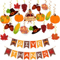 Give Thanks Banner and Hanging Swirls Set (42 Pieces)