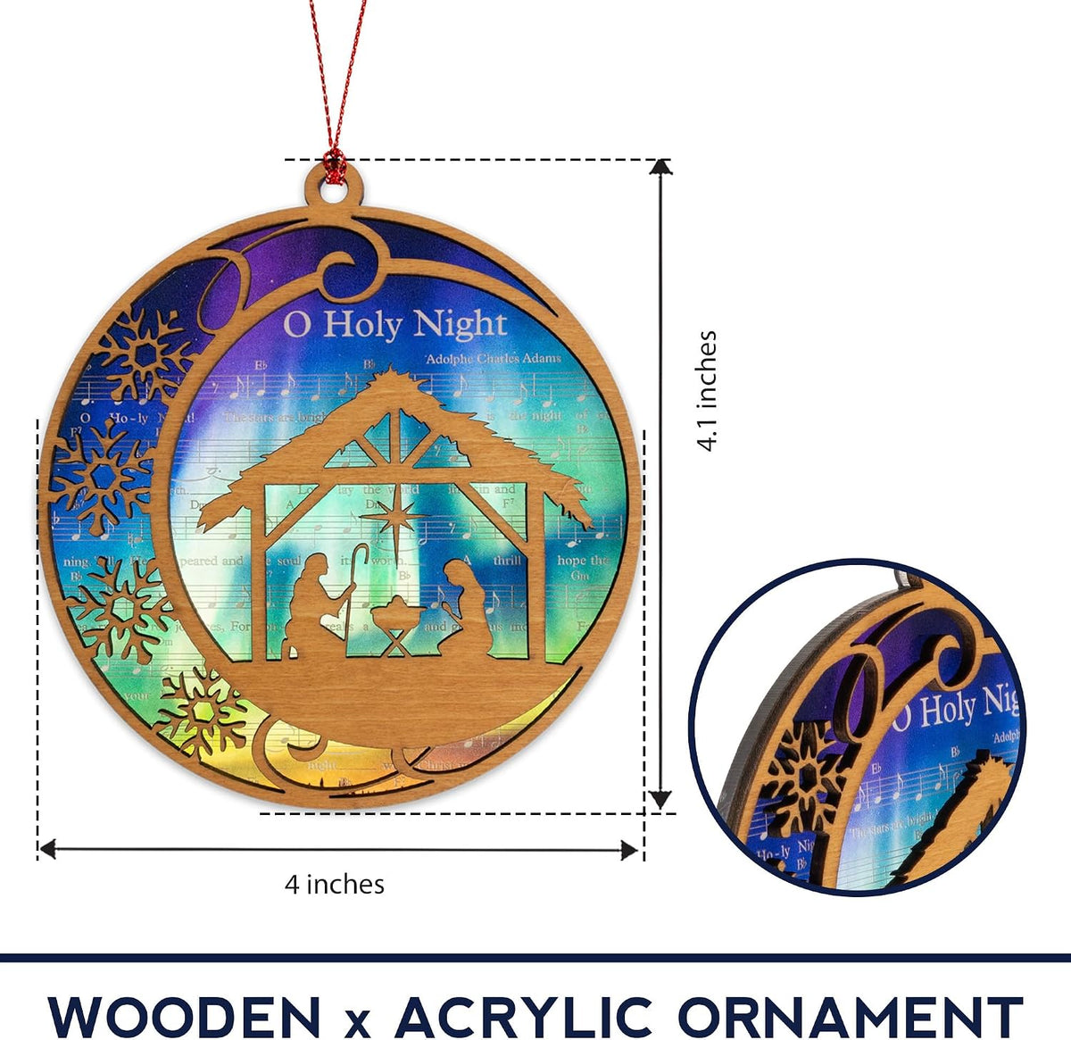 Christmas Nativity Ornament 2026 - Christian Christmas Ornaments - Religious Christmas Ornaments - Christmas Ornaments - Christian Christmas Decor - Christmas Decoration