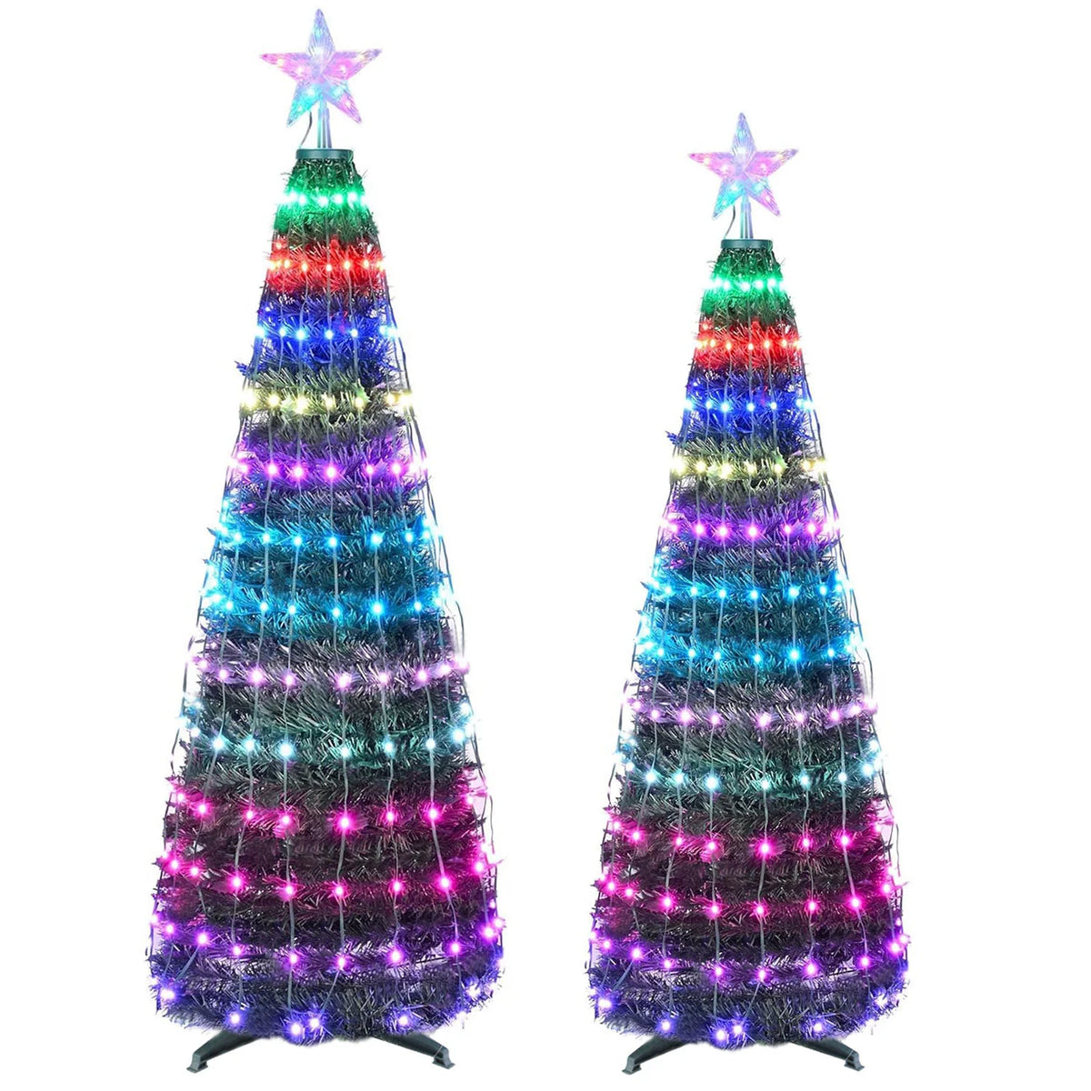 Collapsible Lighted Christmas Tree with Remote & App Control