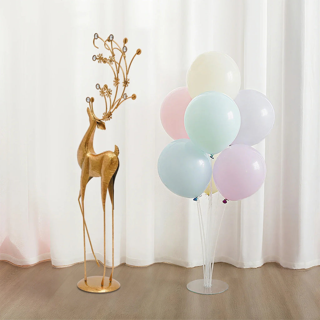 Retro Gold Deer Statue Metal Reindeer Figurines Modern Elegant Indoor Holiday Decor Statue for Homes Offices Cafés Star Hotels 27*13*85Cm/10.63*5.12*33.46In