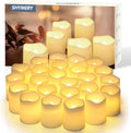 Flameless LED Votive Candles, Warm White, 24-Pack