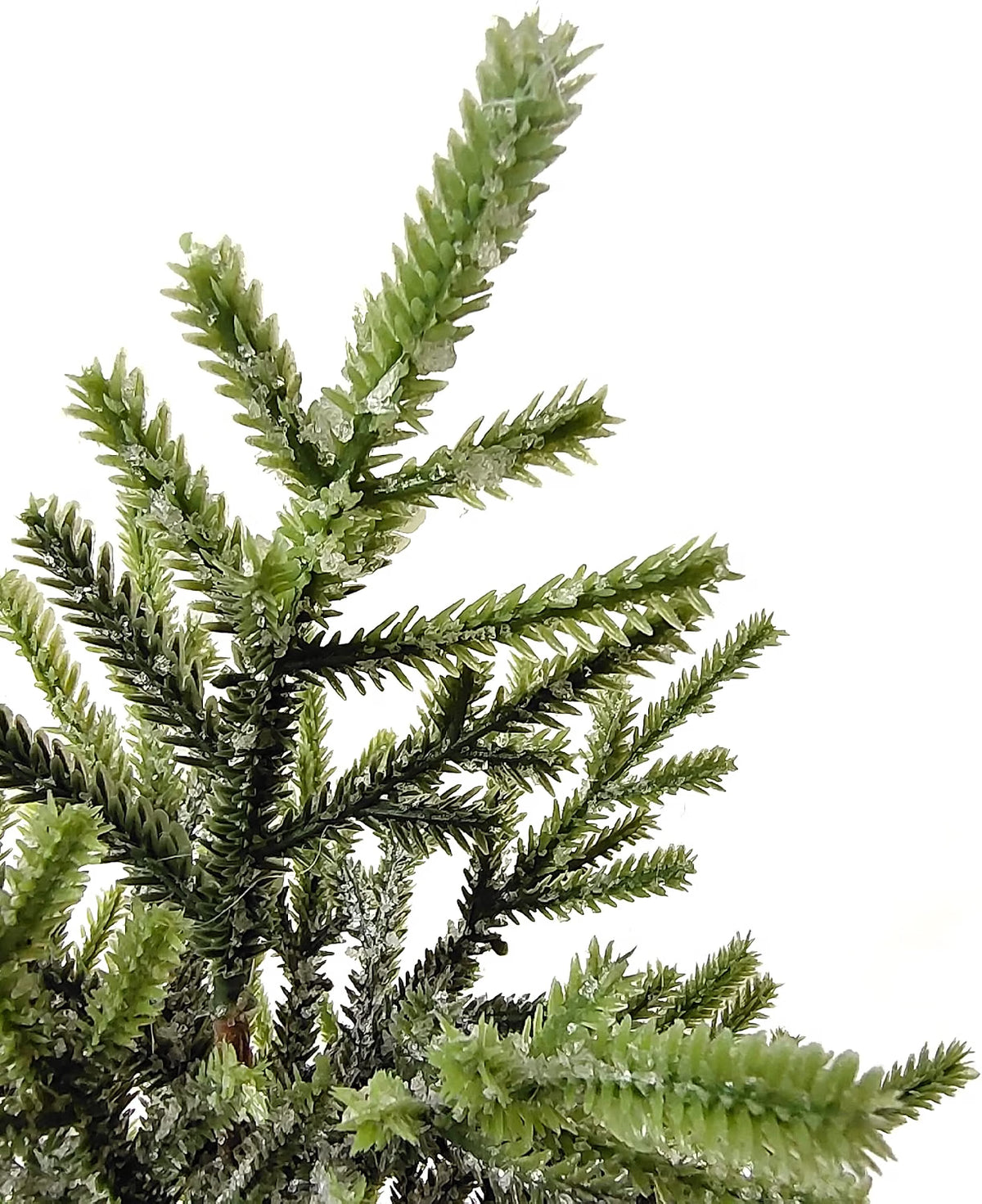 Frosted Pine Tree with Jute Base Christmas Decoration - 13.25"
