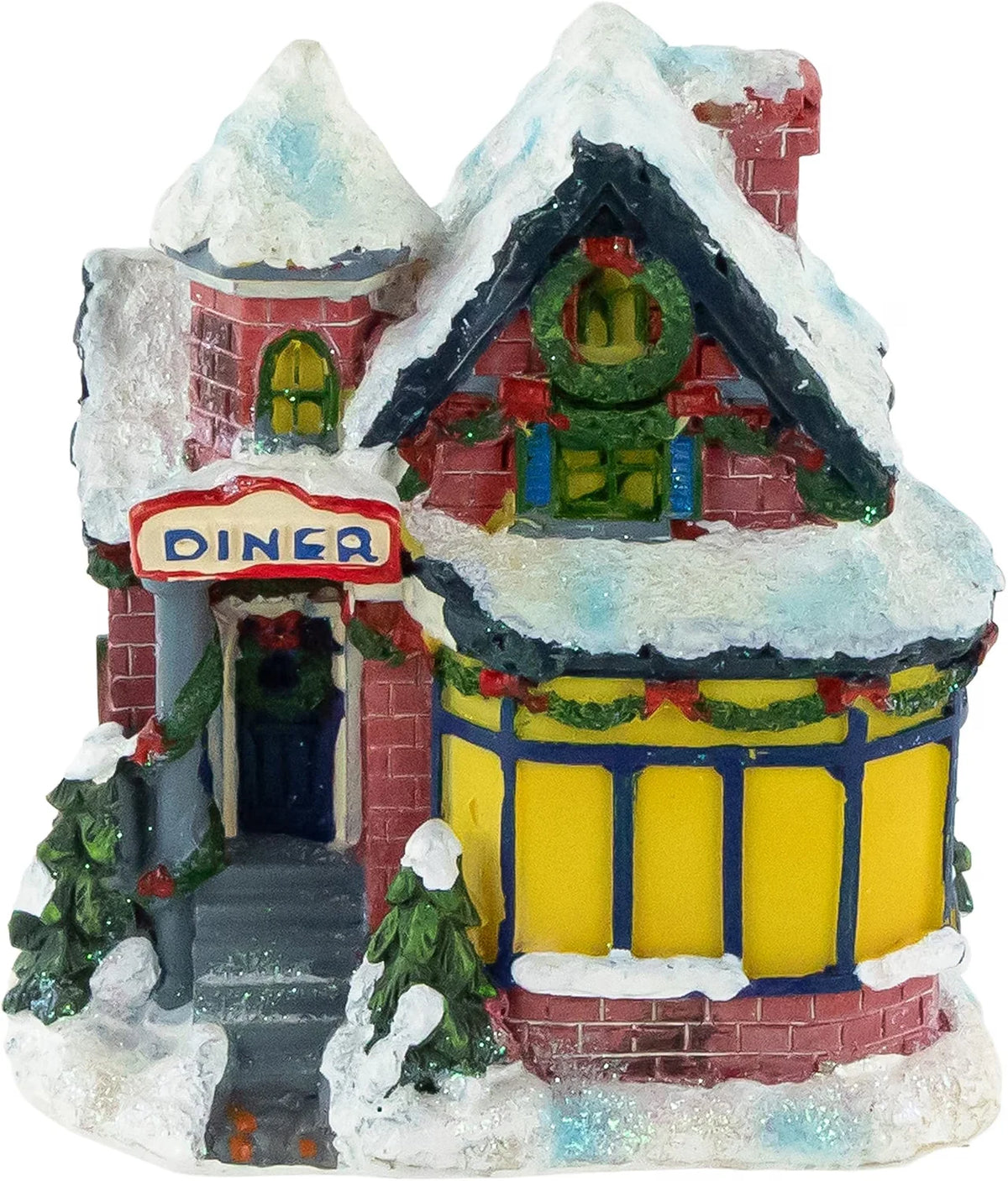 Snowy Diner Christmas Village Building Decoration - 4"