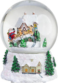 Musical Santa & Reindeer Rotating Water Globe, 6.75 Inch
