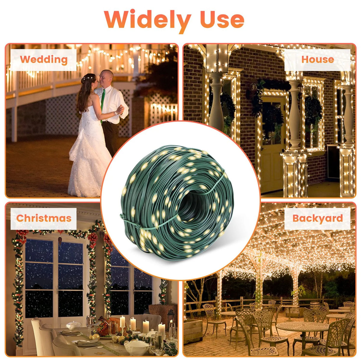 Outdoor Christmas String Lights with Remote, 1000 LED, 330 ft