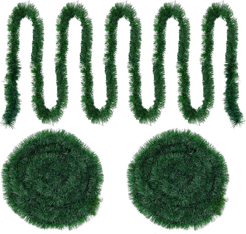 Artificial Pine Christmas Garland, 100 ft Total (Two 50 ft Strands)