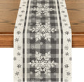 Silver Snowflake Christmas Table Runner (13 x 72 in)